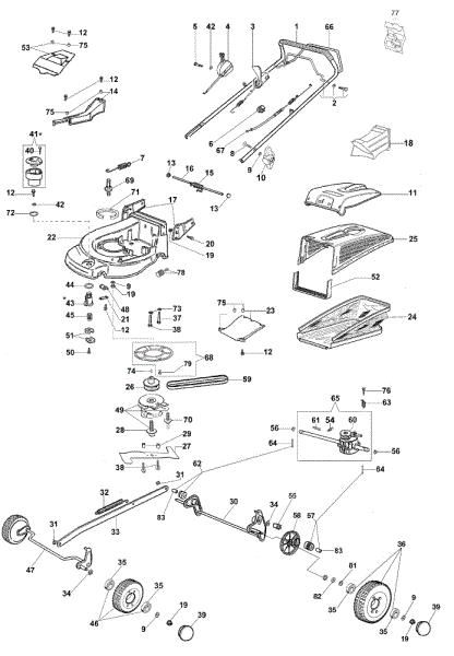 Illustrated parts list MAX 53 TBDF Plus-Cut Lawnmower
