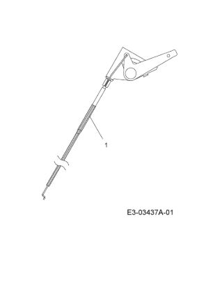Throttle cable KROSSER PLUS 105/17,5 H Garden tractor