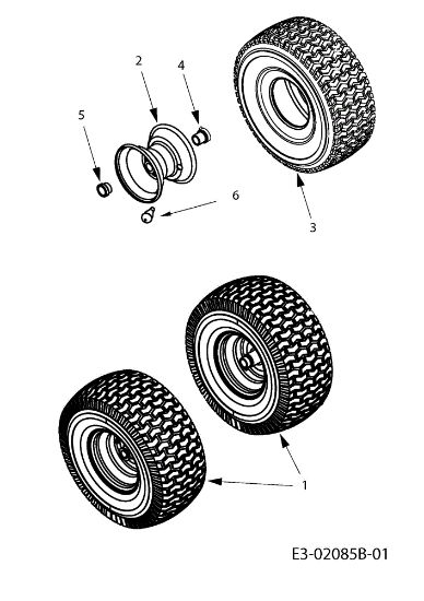 Front wheels KROSSER PLUS 105/22 H Garden tractor