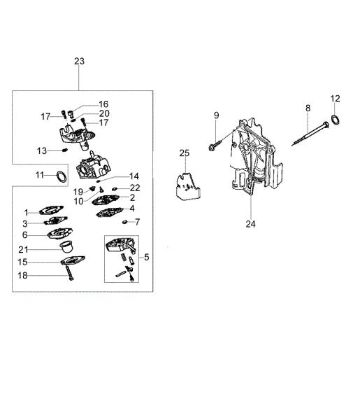 Carburetor MH 130 Rotary tiller