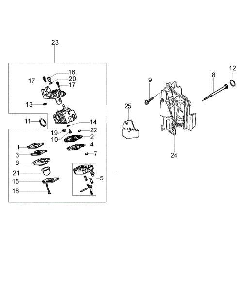 Carburetor MH 130 Rotary tiller