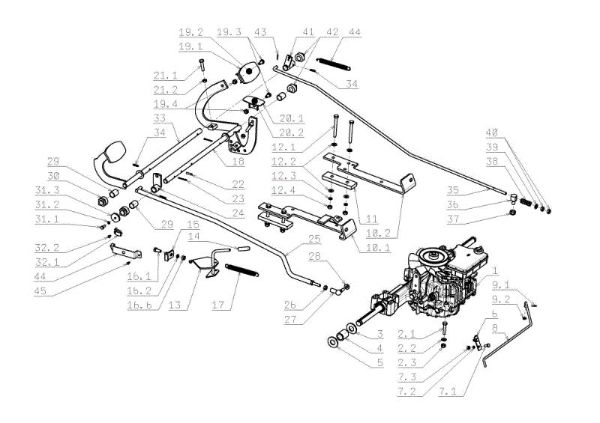 Transmission OM 105J/15,5H Cat.2009 Garden tractor