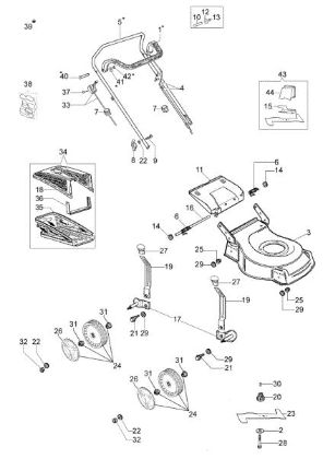Complete illustrated parts list G 53 PBX COMFORT Lawnmower