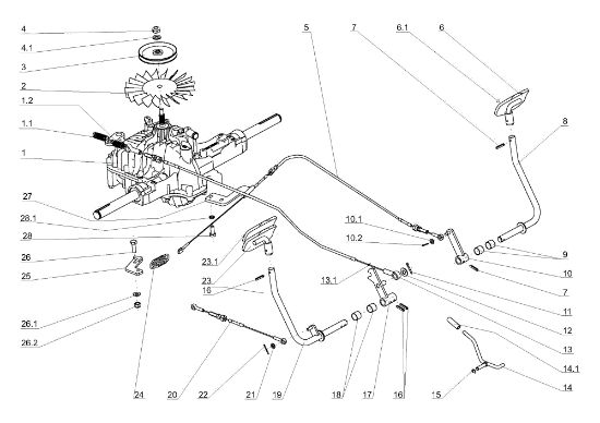 Transmission (1/2) APACHE 92 Cat.2009 Garden tractor