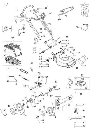Illustrated parts list 2009 G 53 THX COMFORT Lawnmower