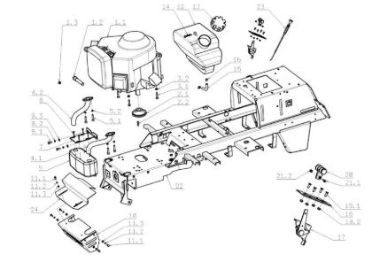 Engine OM 104J/21 Intek 2009 Garden tractor (only for the German market)