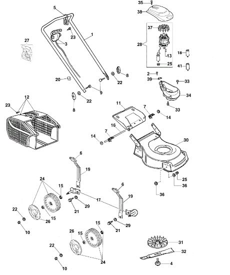 Despiece completo G 48 PE Cortacesped eléctrico