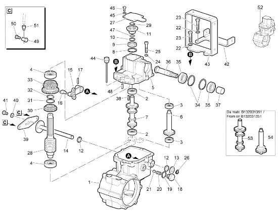 Speed gears of the change (1/2) DR 65 HR 8,5 Flail mower