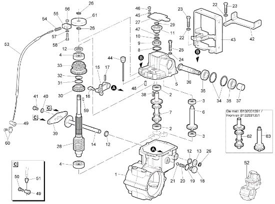 Speed gears of the change - with brake until sn B133181825 DR 80 KR 11 Flail mower