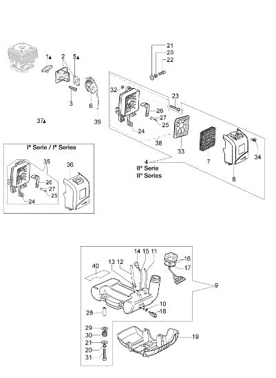 Tank and air filter STARK 38 FE Brushcutter