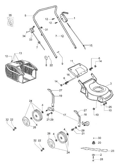 ESSENTIAL complete illustrated part list (From January 2012) LR 44 PK (K500) Lawnmower