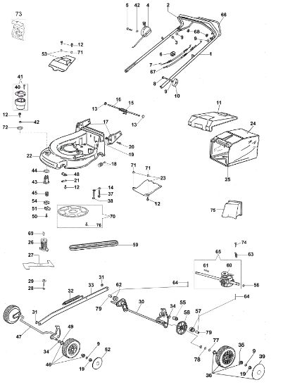 Illustrated parts list AR 48 TK (K600) Lawnmower