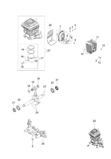 Engine MP 300 Water pump