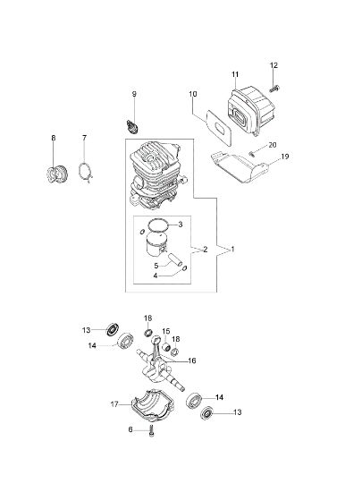 Engine MT 350 Chainsaw