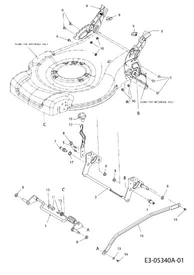 Cutting height system LR 55 VBX 4-IN-1 Cat. 2010 Lawnmower