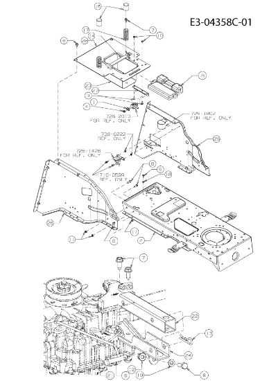 Frame assembly KOMMAND 105/22 H Cat. 2010 Garden tractor