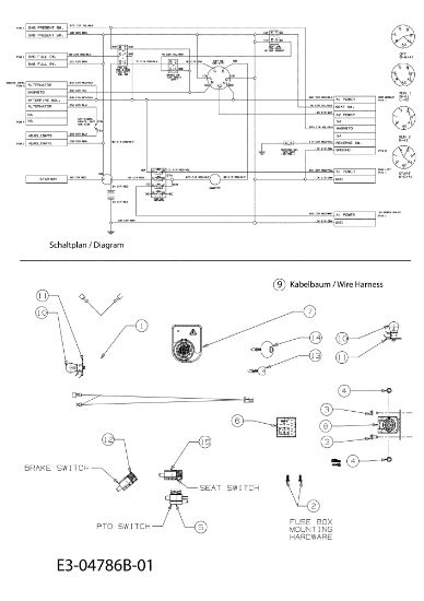 Wiring schematic KOMMAND 105/22 H Cat. 2010 Garden tractor