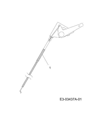 Throttle cable KOMMAND 105/22 H Cat. 2010 Garden tractor