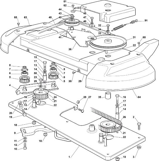 Cutting plate (1) EF 122C/22H Cat.2010 Garden tractor