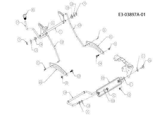 Cutting plate lifting KOMMAND 92/15,5 AM Cat. 2010 Garden tractor