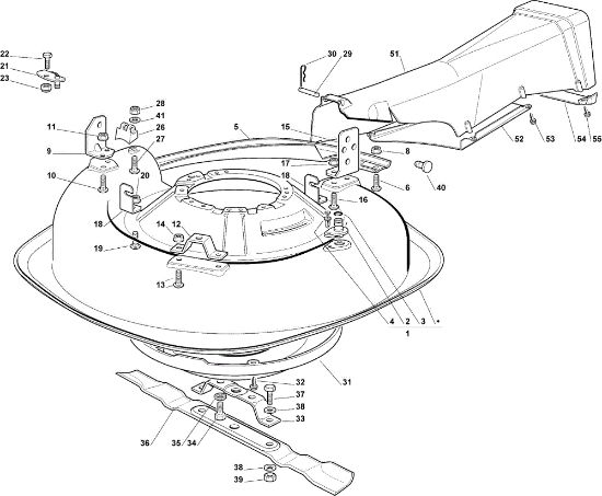 Cutting plate (2) EF 63C/6,5V Cat.2010 Garden tractor