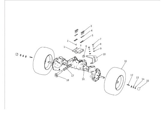Front axle EF 106J/24H Cat.2010 Garden tractor