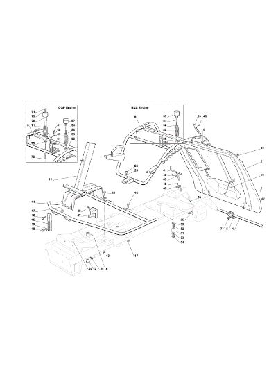 Frame assembly EF 72C/12,5KM Cat.2011 Garden tractor