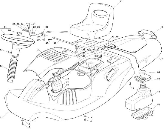 Body EF 63C/6,5V Cat.2011 Garden tractor