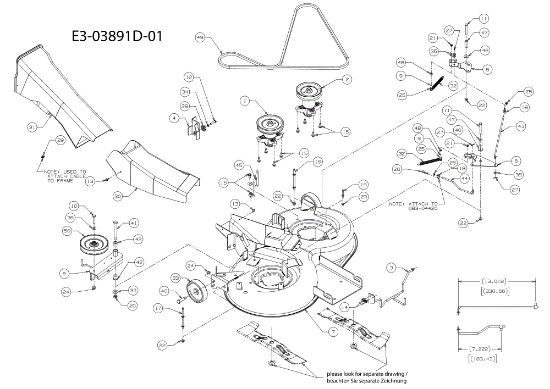 Cutting plate (1) KOMMAND 92/15,5 H Cat. 2011 Garden tractor