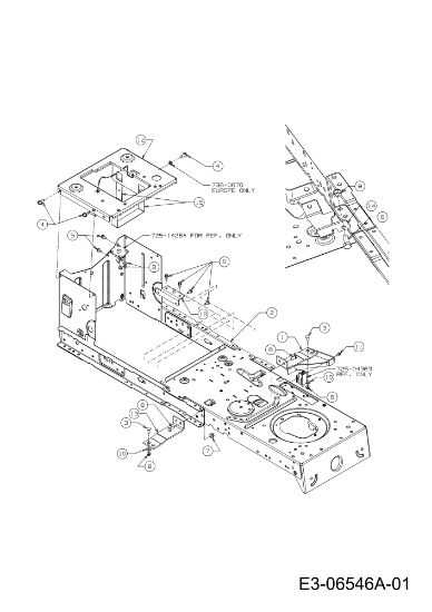 Frame assembly STORM 108/18,5 H Cat.2011 Garden tractor