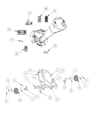 Illustrated part list 1 BT 3000 Shredder