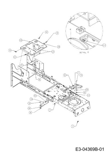 Frame assembly KOMMAND 80/12,5 T Cat. 2012 Garden tractor