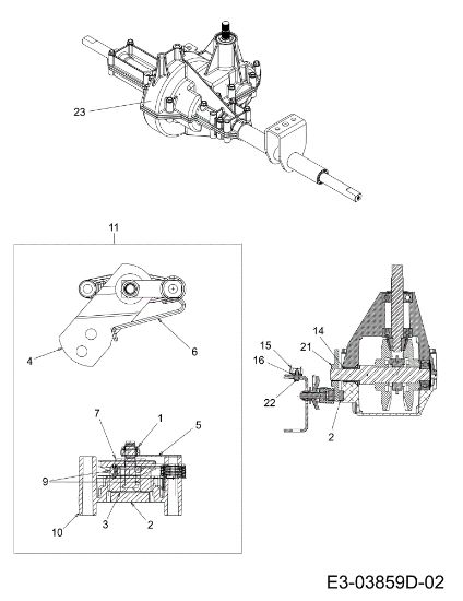 Transmission (3/3) KOMMAND 92/13 T Cat. 2012 Garden tractor