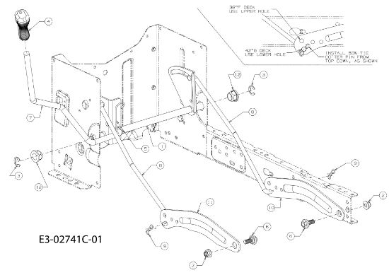 Cutting plate lifting STORM 108/15,5 T Cat.2012 Garden tractor