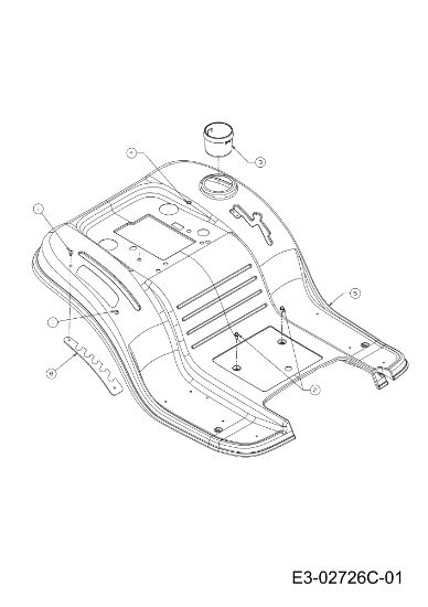 Rear fender STORM 108/18,5 H Cat.2012 Garden tractor