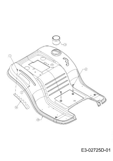 Rear fender STORM 97/13 T Cat.2012 Garden tractor