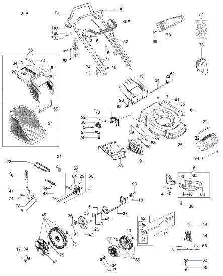 Illustrated parts list LR 53 TK ALLROAD PLUS 4 (K800) Lawnmower
