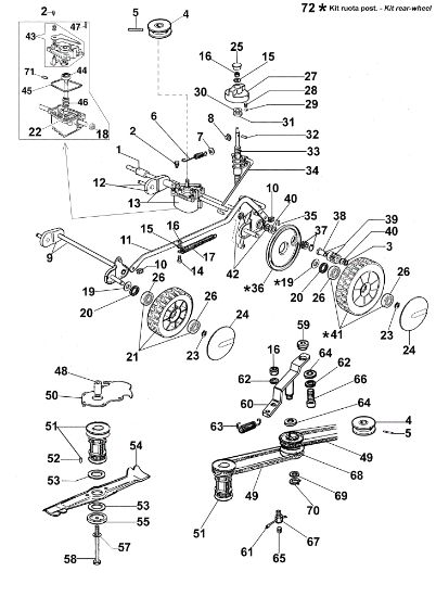 Axle assy MR 474 TBV Lawnmower