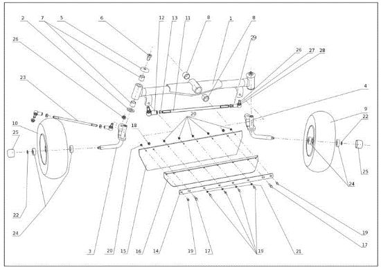 Front axle CROSS JET UNIVERT TUAREG 92/18 Garden tractor (Only for the French market)