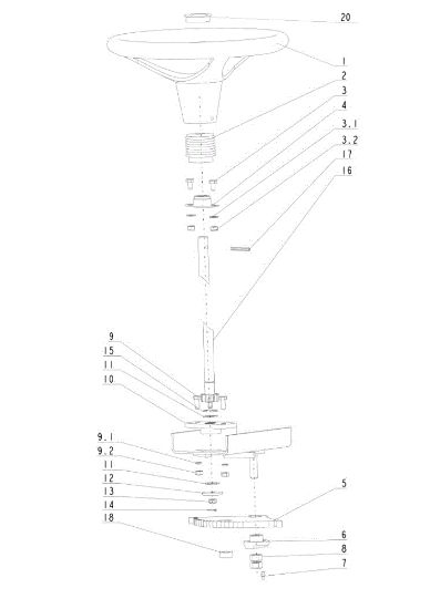 Steering arm CROSS JET UNIVERT TUAREG 92/18 Garden tractor (Only for the French market)