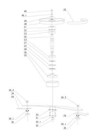 Mowing system (2/2) CROSS JET UNIVERT TUAREG 92/18 Garden tractor (Only for the French market)