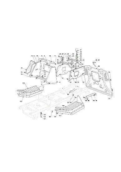 Frame assembly EF 101C/16K M Cat.2012 Garden tractor