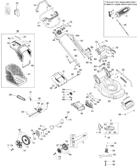 Illustrated parts list LR 53 THX ALLROAD EXA 4 Lawnmower