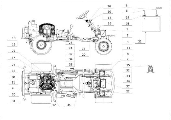 Electrical parts TUAREG 92 EVO Cat.2012 Garden tractor