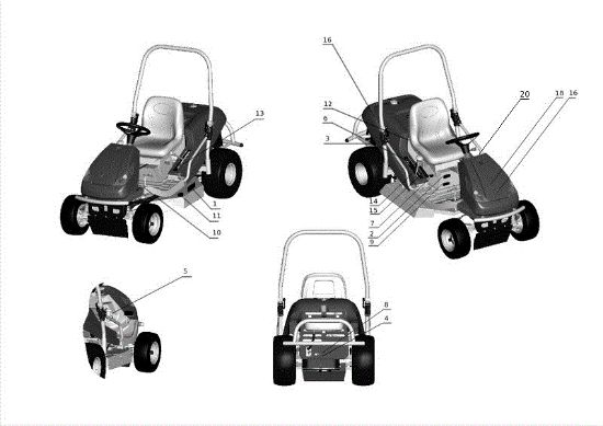 Labels TUAREG 92 EVO Cat.2012 Garden tractor