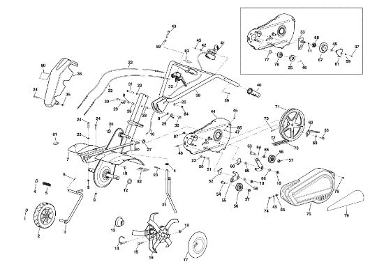 Complete illustrated parts list MZ 2050R - MZ 2050RX Rotary tiller