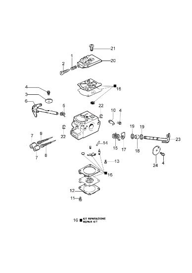 Carburettor WT-780F MT 4400 (Euro 2) Chainsaw