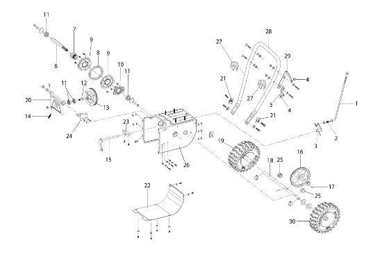 Transmission assy ARTIK 62 ELD Snow blower