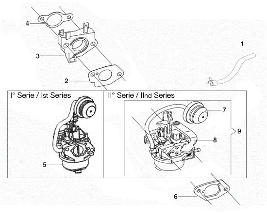 Carburettor ARTIK 62 ELD Snow blower