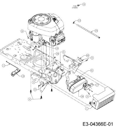 Engine STORM 108/18,5 H Cat.2013 Garden tractor